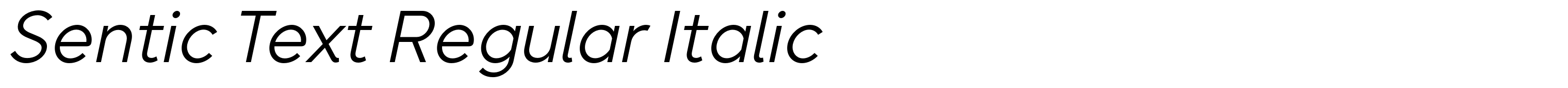 Sentic Text Regular Italic